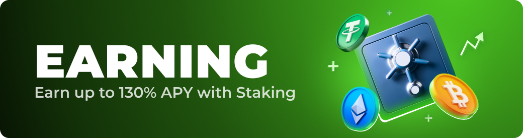 Up to 130% APY with Staking